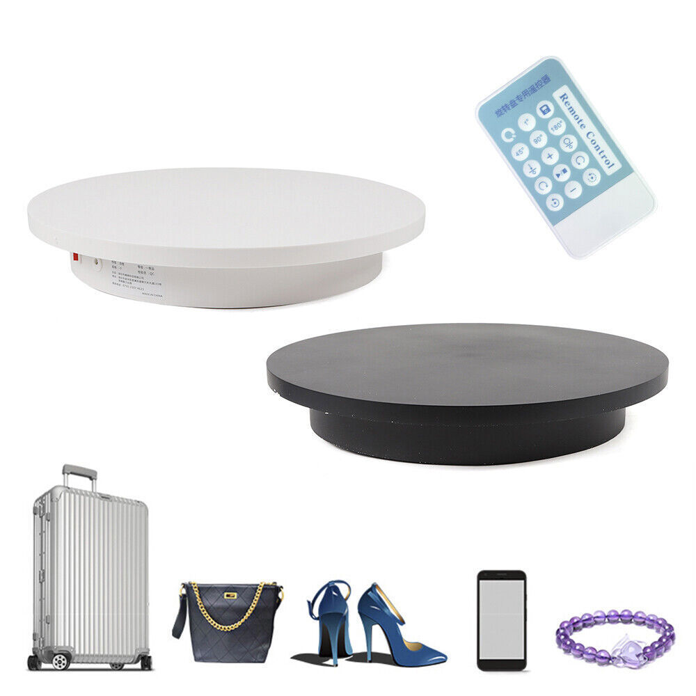 Electric 360° Turntable Rotary Table Two-Way Display Stand Remote Control 16.5"
