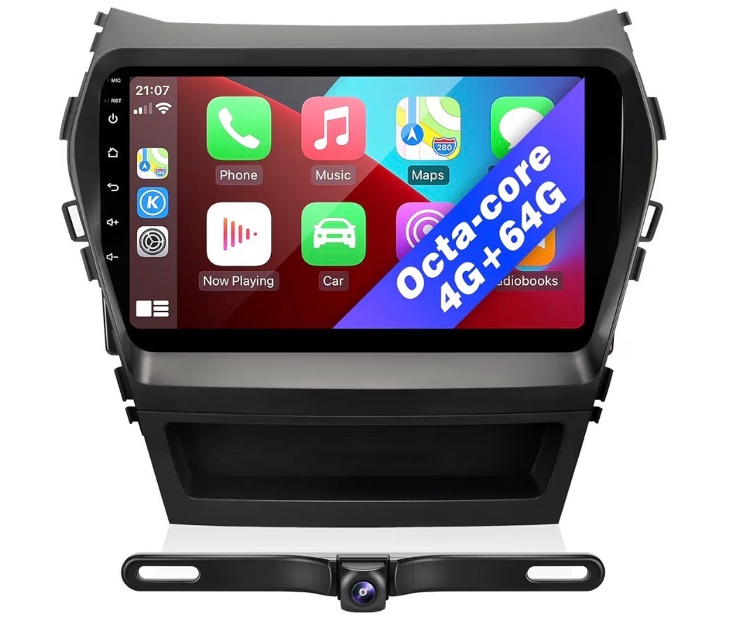 4+64GB For Hyundai Santa Fe 2013-2017 Android Radio Stereo GPS WiFi BT 8Core