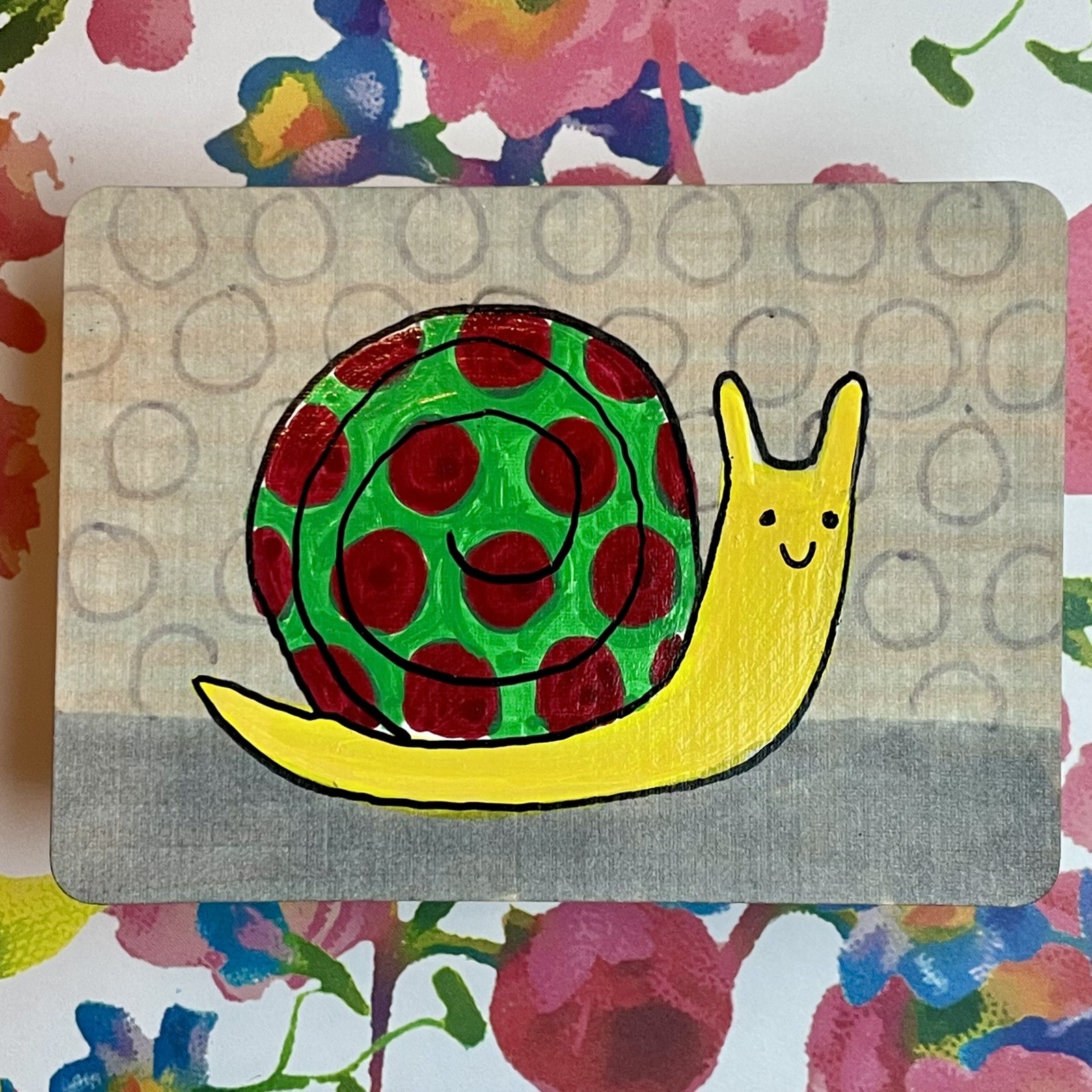 ACEO Art Card Original Drawing Snail Series [1 of 4]  made.by.jess