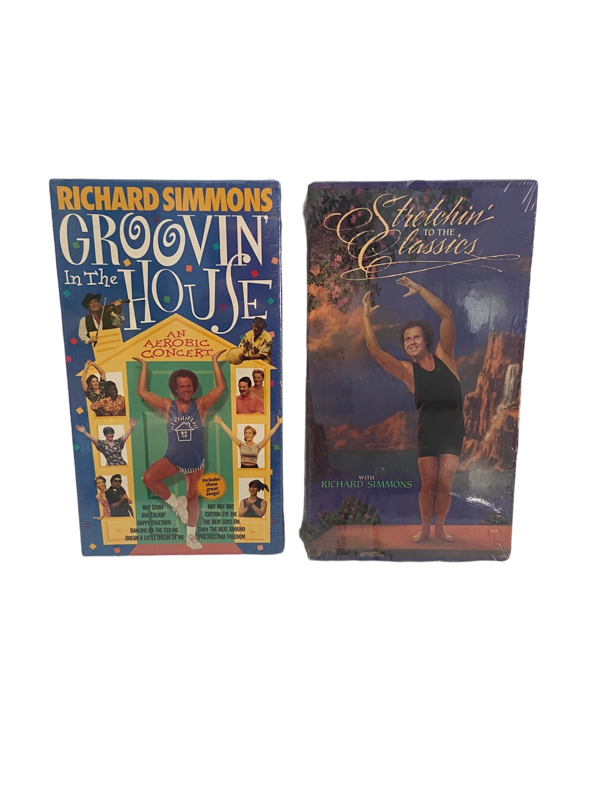 New Richard Simmons Groovin’ In The House & Stretchin' to the Classics VHS Tapes