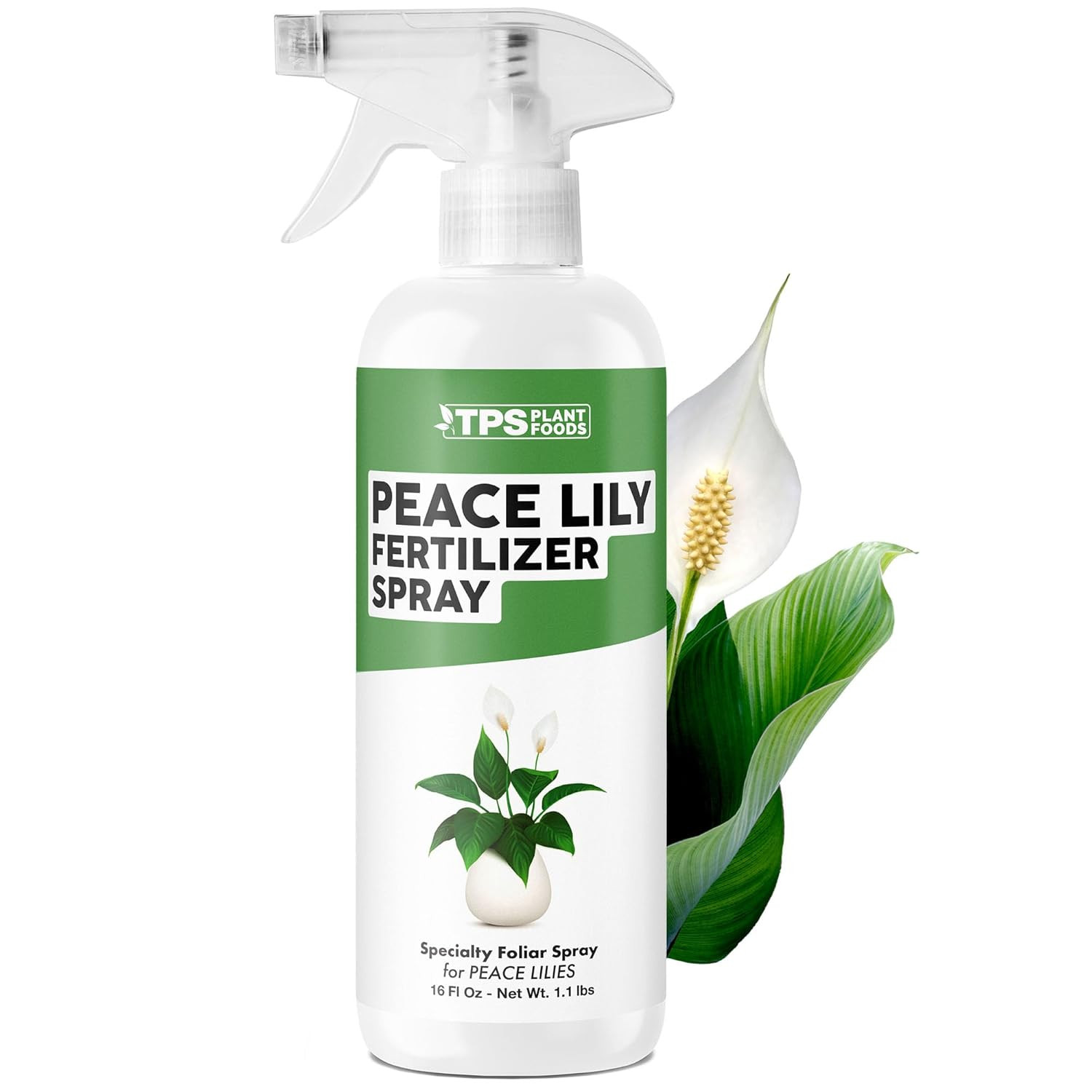 Peace Lily Fertilizer Spray, Gentle Foliar Feeding Spray for Healthy Leaves and 