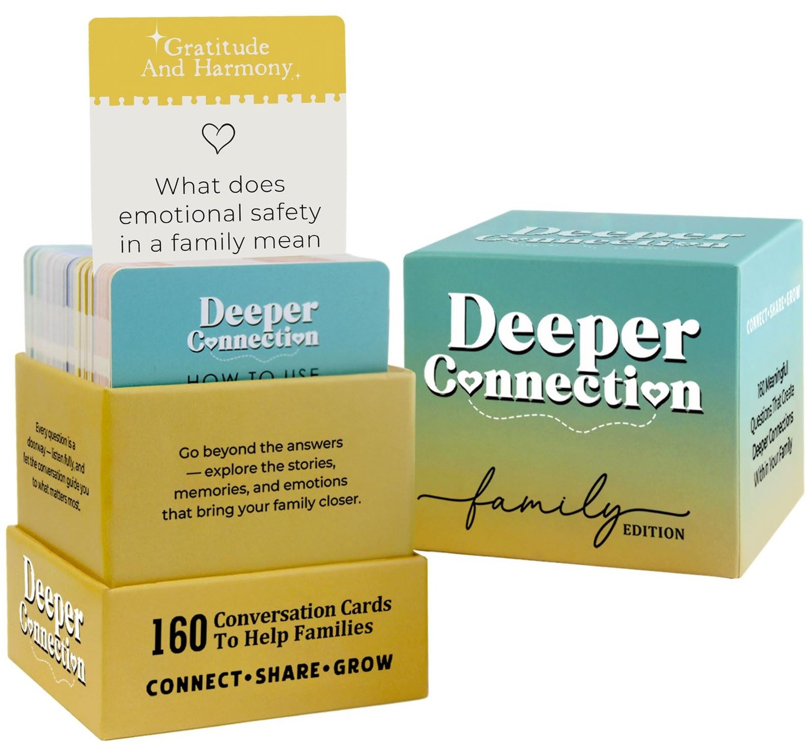 160 Family Conversation Cards - Meaningful Talk Prompts for Family Bonding, P...