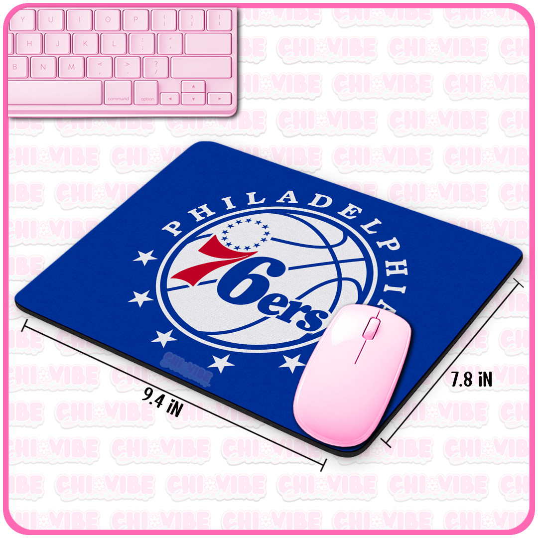 76ers Mousepad Computer Mouse Laptop Non-slip Desk Home Office Philadelphia