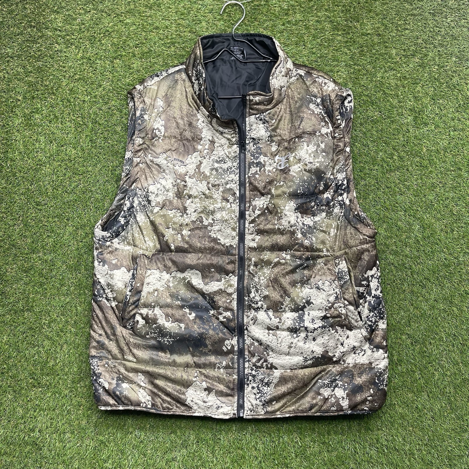 True Timber Insulated Vest Mens 2XL Camo Pockets Full Zip Puffer Outdoor Hunting