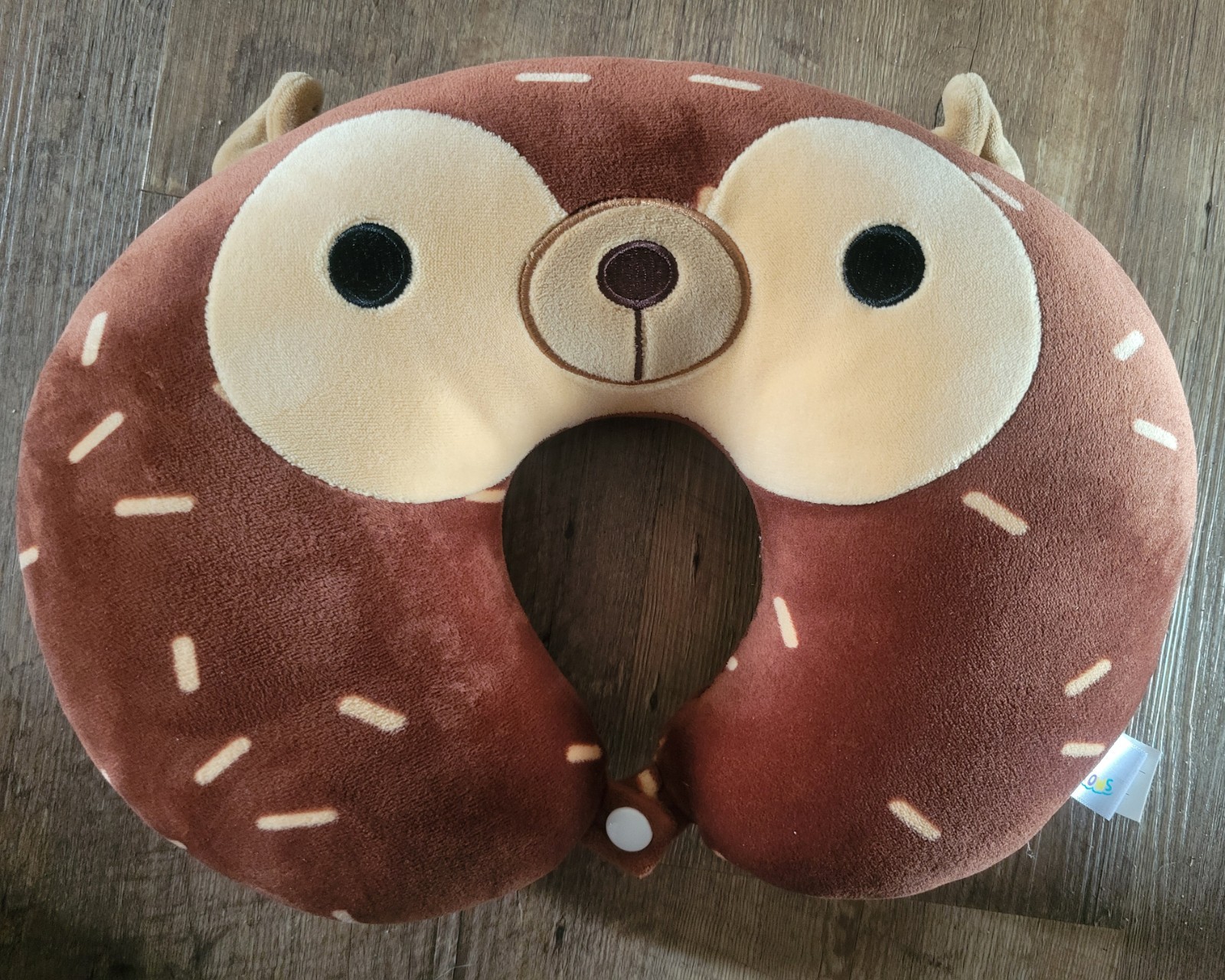 Official KellyToy Squishmallow 12-inch Neck Travel Pillow - HANS HEDGEHOG