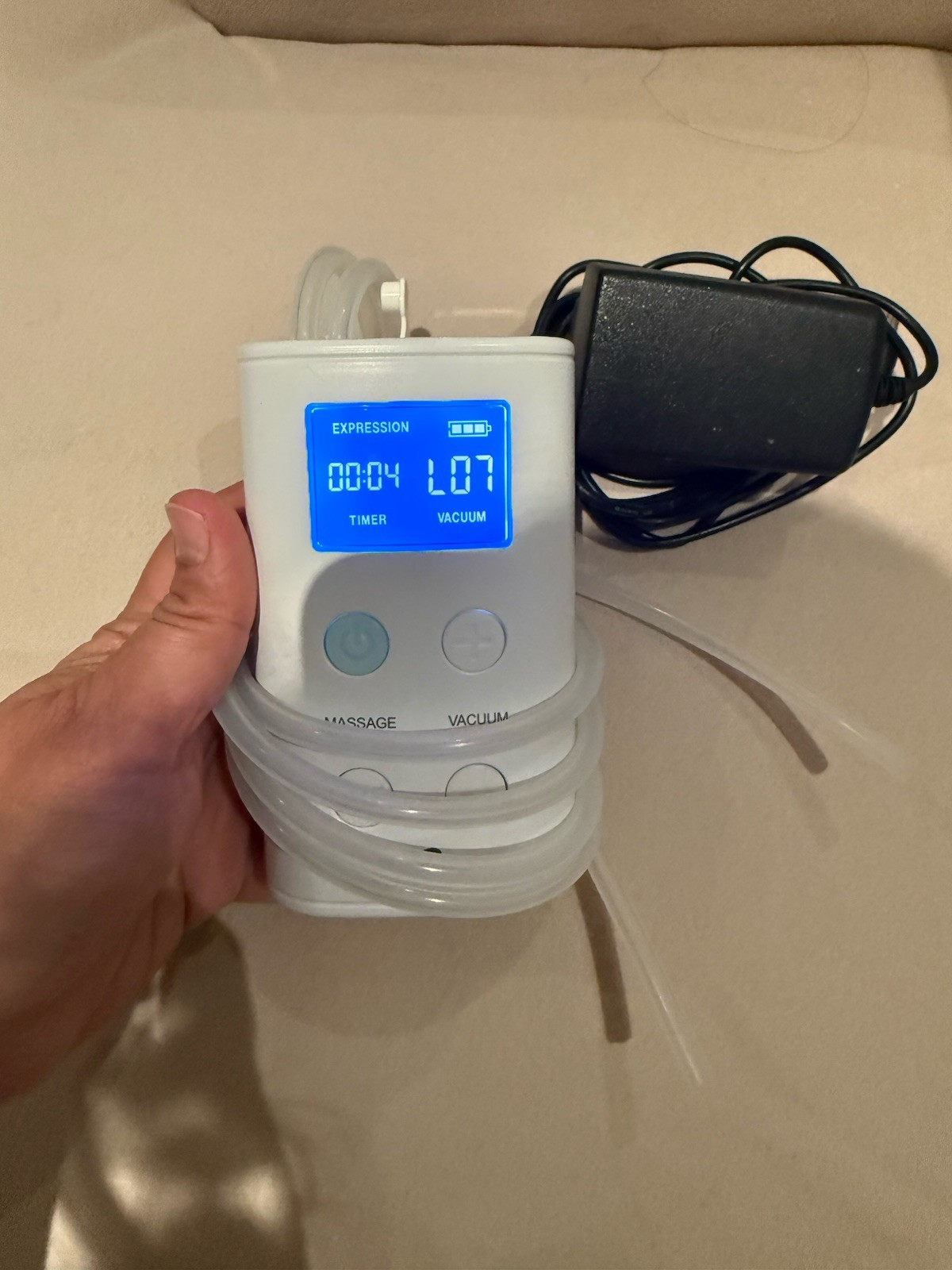 Spectra 9 Plus Portable Breast Pump & Charging Cable USED Tested Clean Sanitized