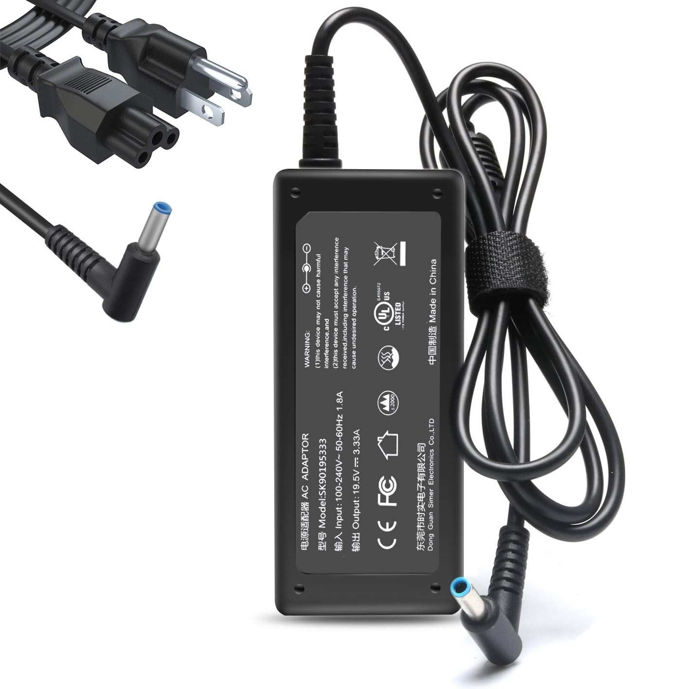 45W 65W Laptop Charger AC Adapter Power Suppy for HP 15-DA 15-DB 15-da0xxx 15...