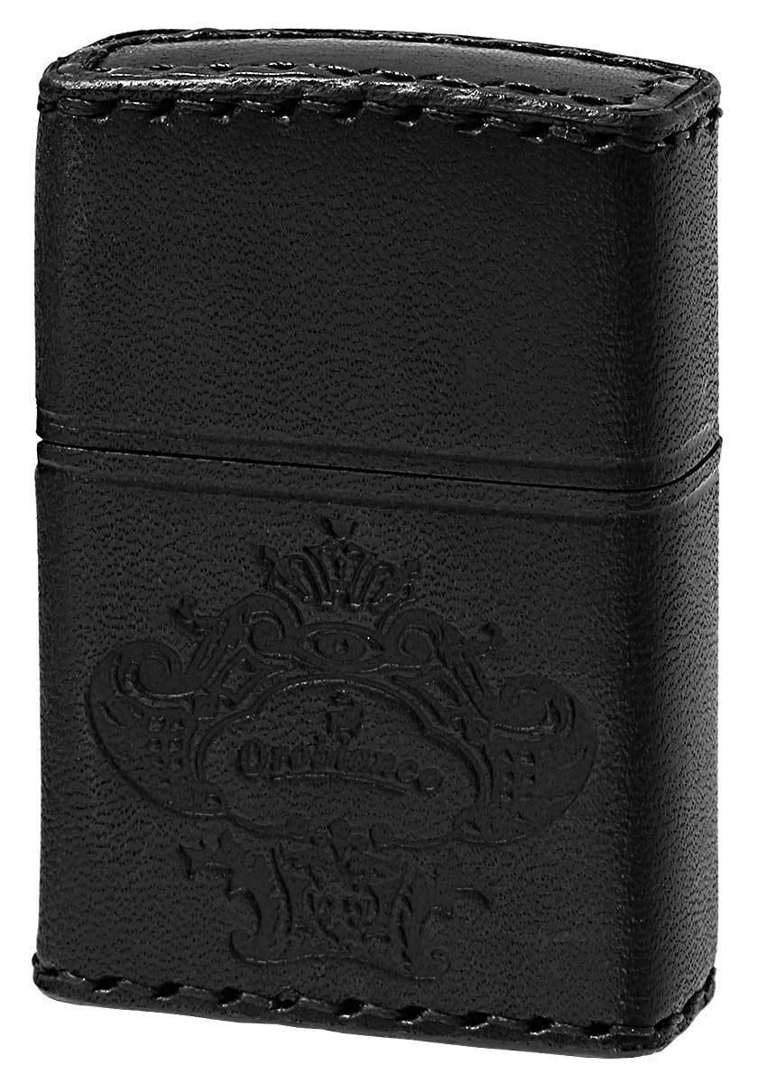 Orobianco Cowhide Zippo Lighter Hand Stitched Black Used