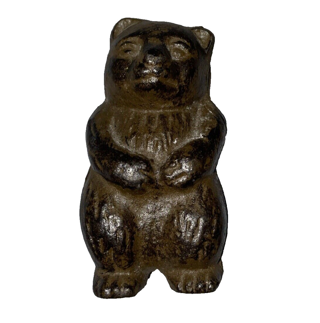 Vintage Cast Iron Bear Reproduction Desk Top Paper Weight Collectible Nostalgia