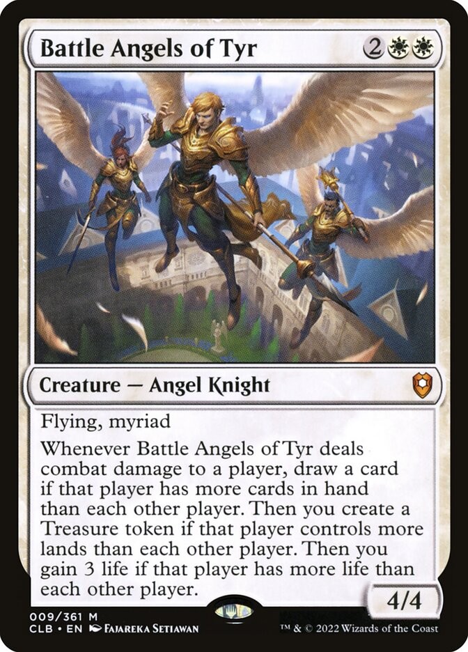 FOIL BATTLE ANGELS OF TYR Commander Legends: Battle For Baldur's Gate Magic MTG