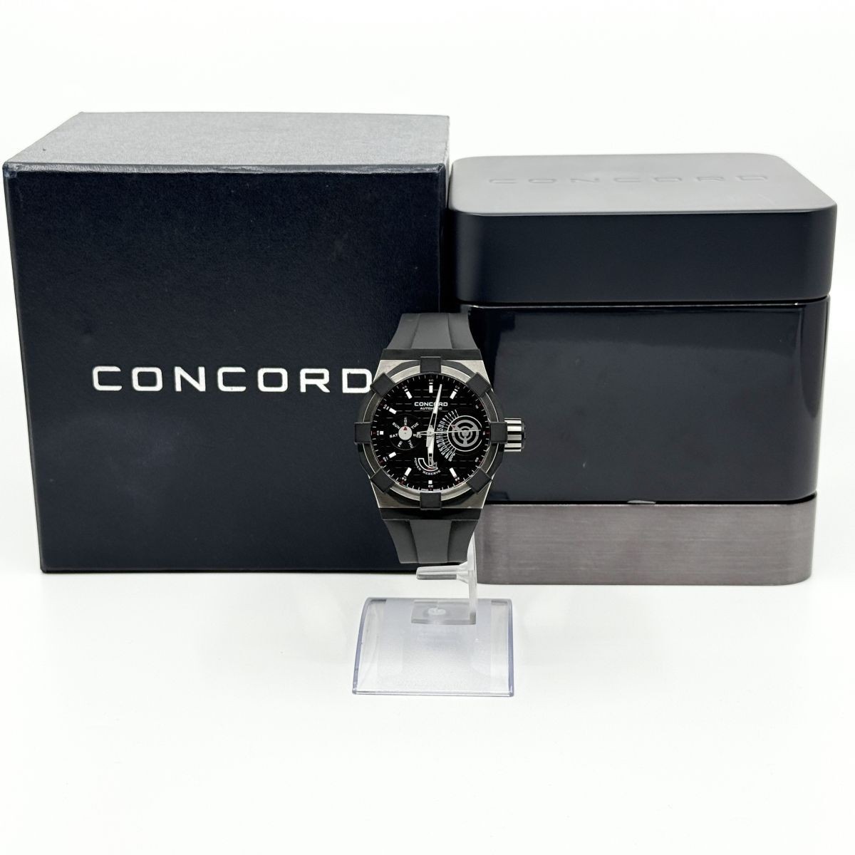 CONCORD Watch C1 Retrograde Day Date 01.5.40.1020 AT Black Dial Working w/Boxed