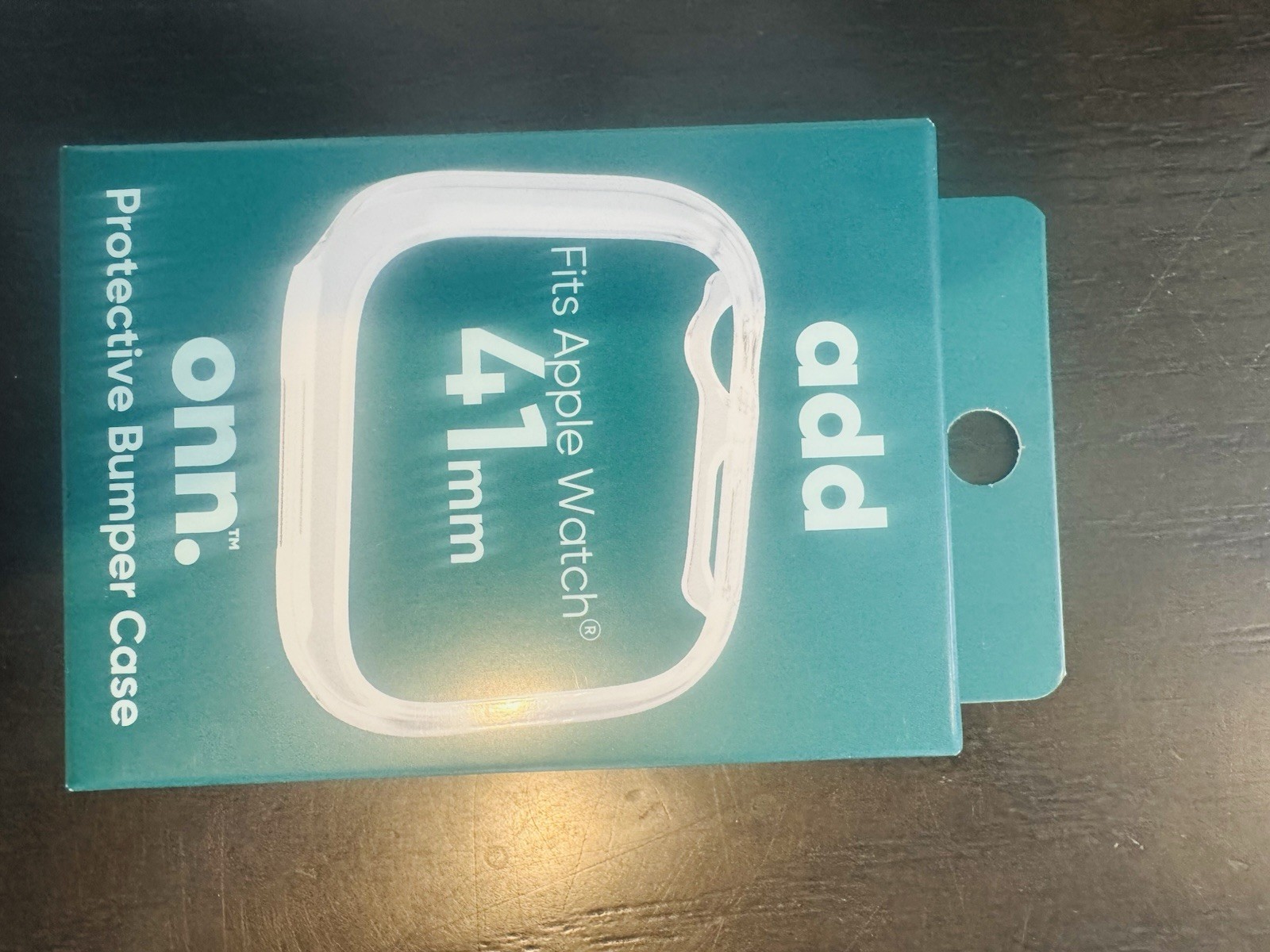 onn. Clear Protective Bumper Case for Apple Watch 41mm Hard Shell