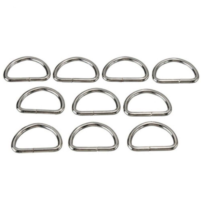 20pcs Metal Belts Buckle Loop Ring D Rings for Bags Purses and For Straps