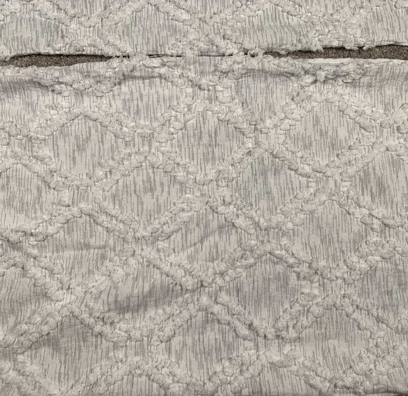 Two Rachel Ashwell Shabby Chic White Standard Pillow Shams Diamond Cotton