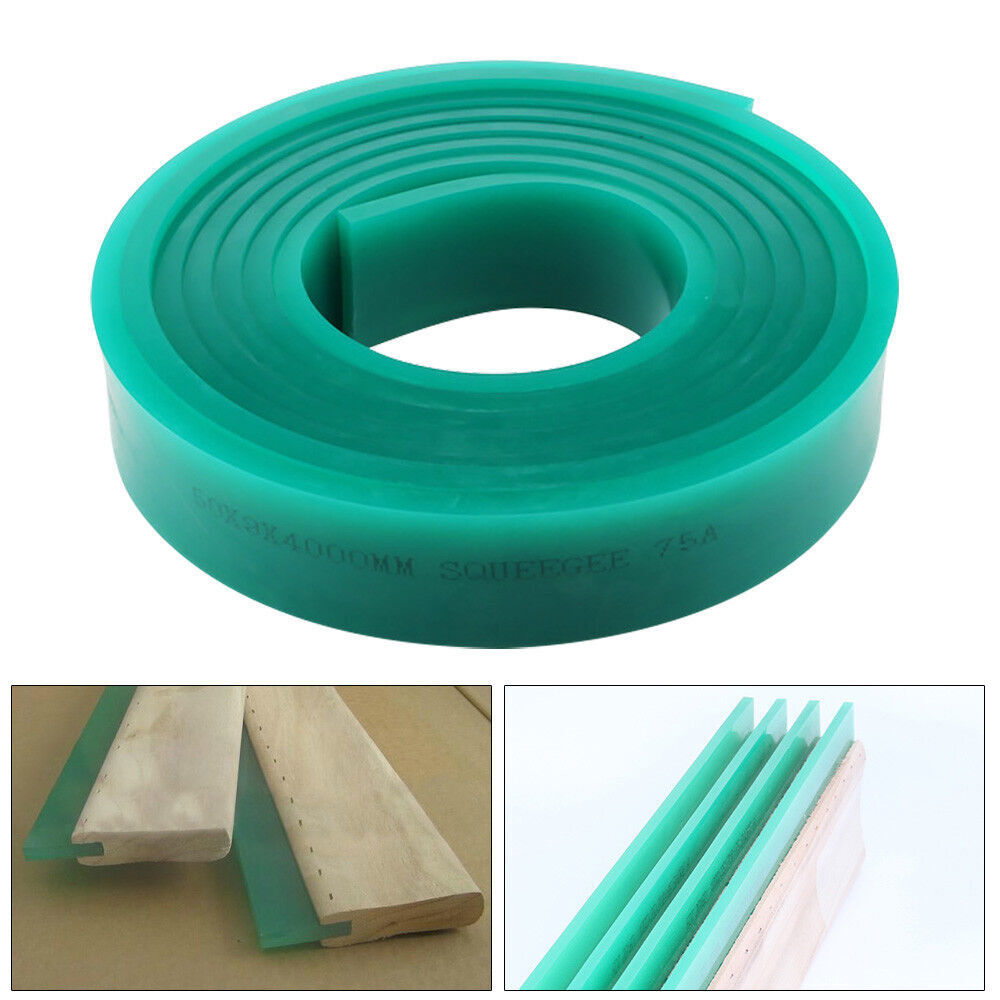 Green 70 Durometer Squeegee Blade Silk Screen Printing 6FT Rubber Blade Roll