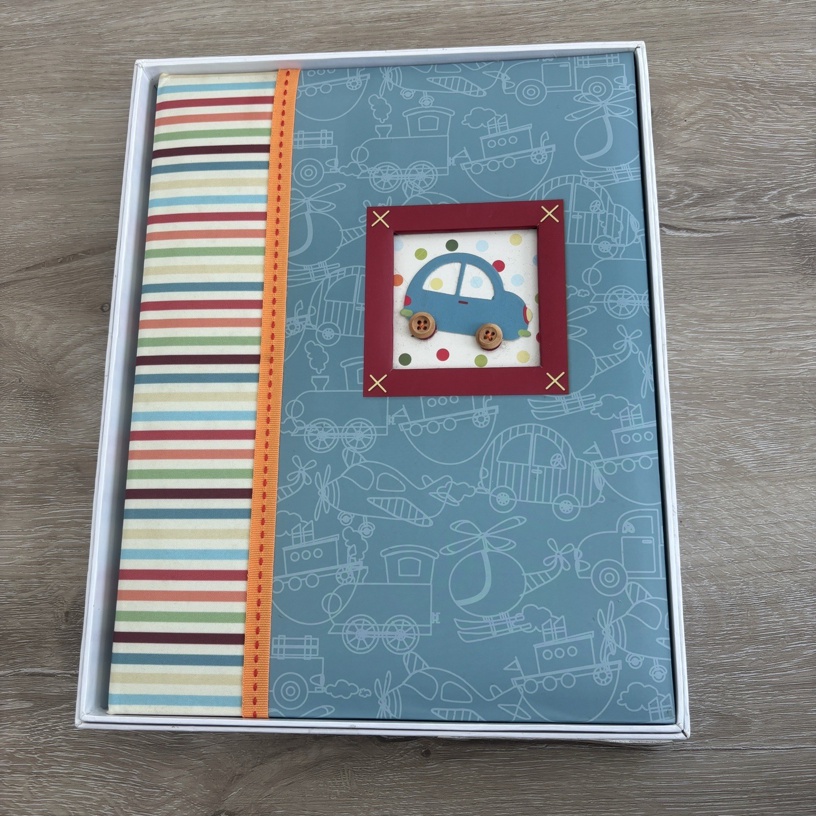 C.R. Gibson Baby Memory Book First 5 Years Toot Toot Car Journal New In Gift Box