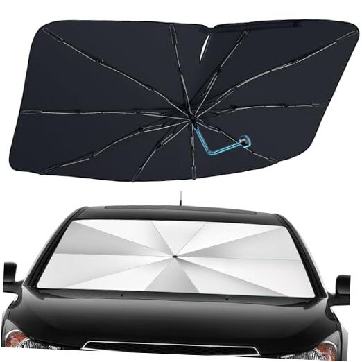 Windshield Sun Shade Umbrella - Foldable Car Window Shades, Reflective Car Sun 