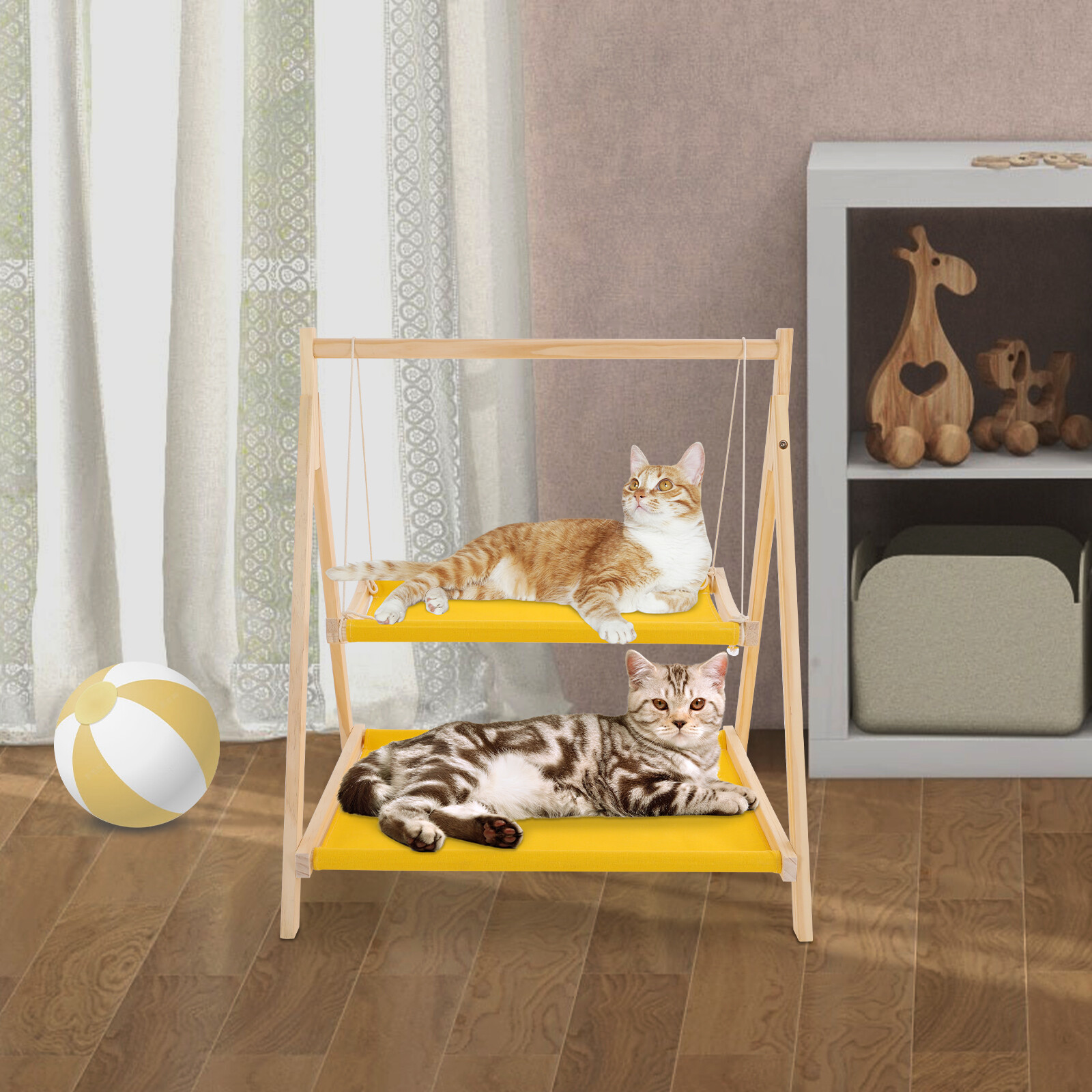 Cat Hammock Bed, Double Layer Cat Hammock Bed, Pet Bed