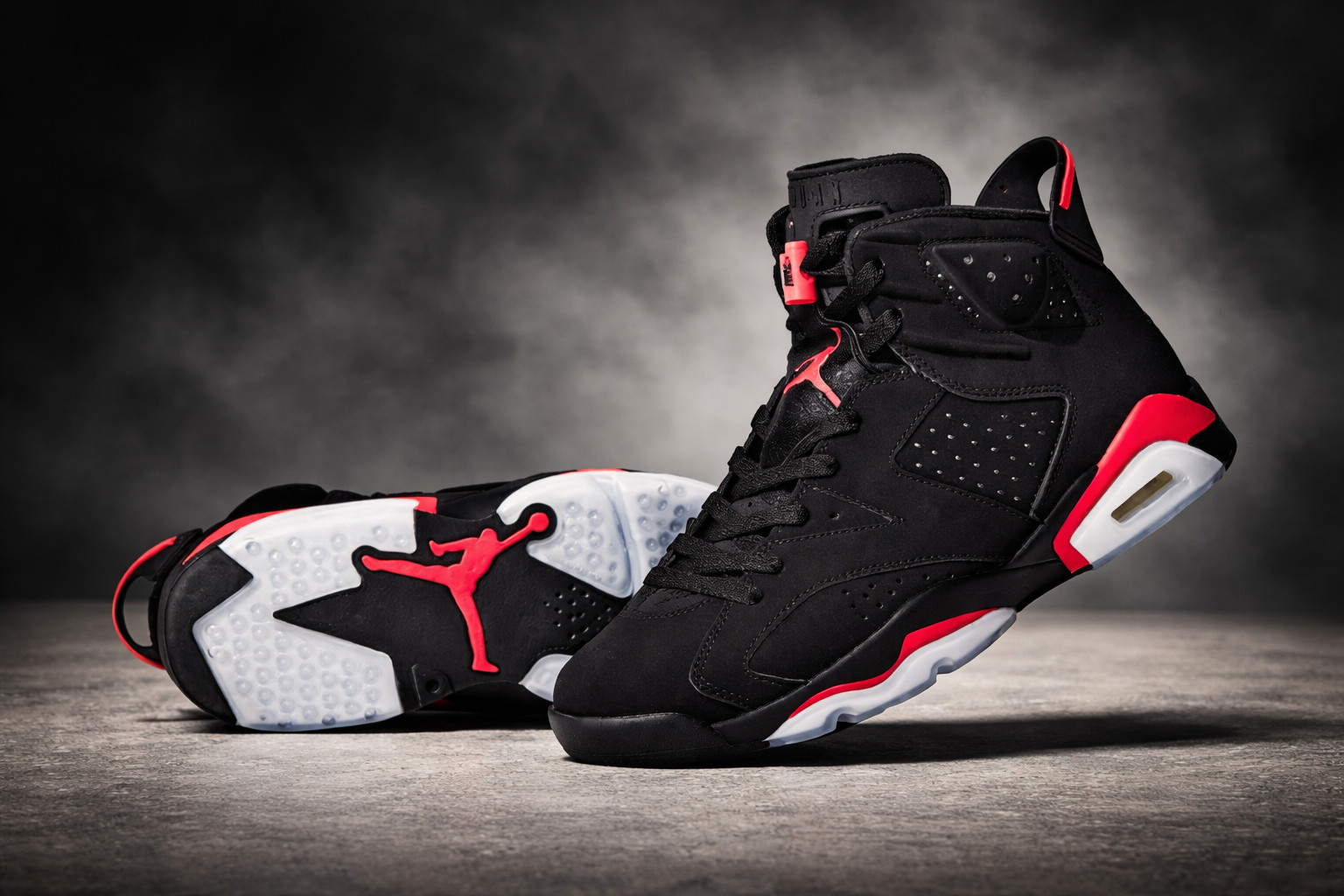 Jordan 6 High Retro Black Infrared Retro (2019) Men's Size US 7-12