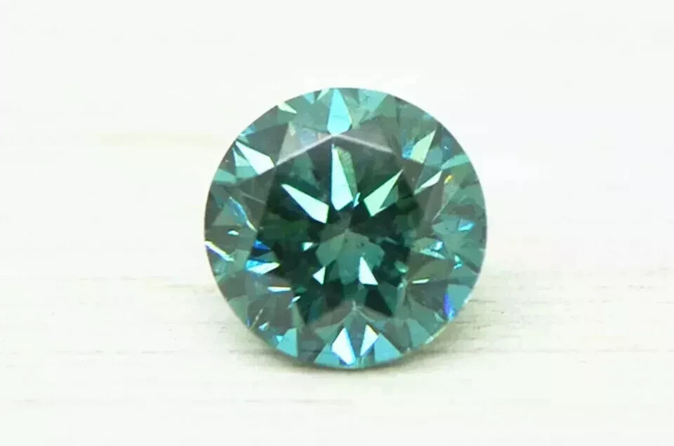 2.CT Natural Green Color Diamond Round Cut VVS1 D Grade 1 Free Gift Certified