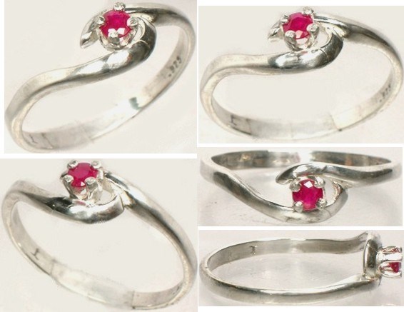 Antique 19thC Ruby Ancient Persian Celt Magic Amulet Lightening Plague Evil .925