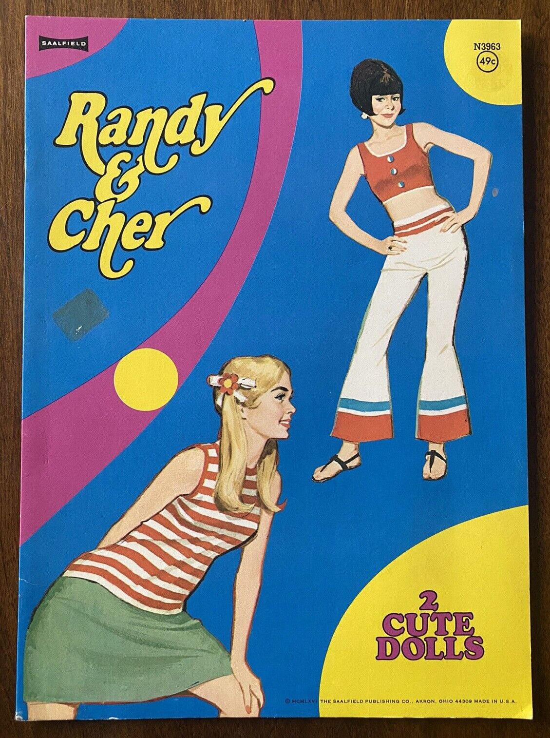 VINTAGE 1970's RANDY & CHER PAPER DOLL Book  UNCUT
