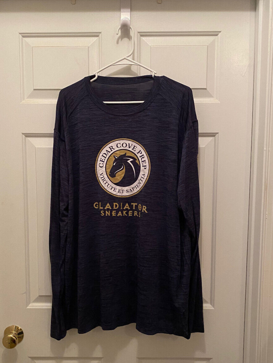 Swagger Apple TV Show Cedar Cove Prep Mustangs Prop Worn L/S T-Shirt 2XL