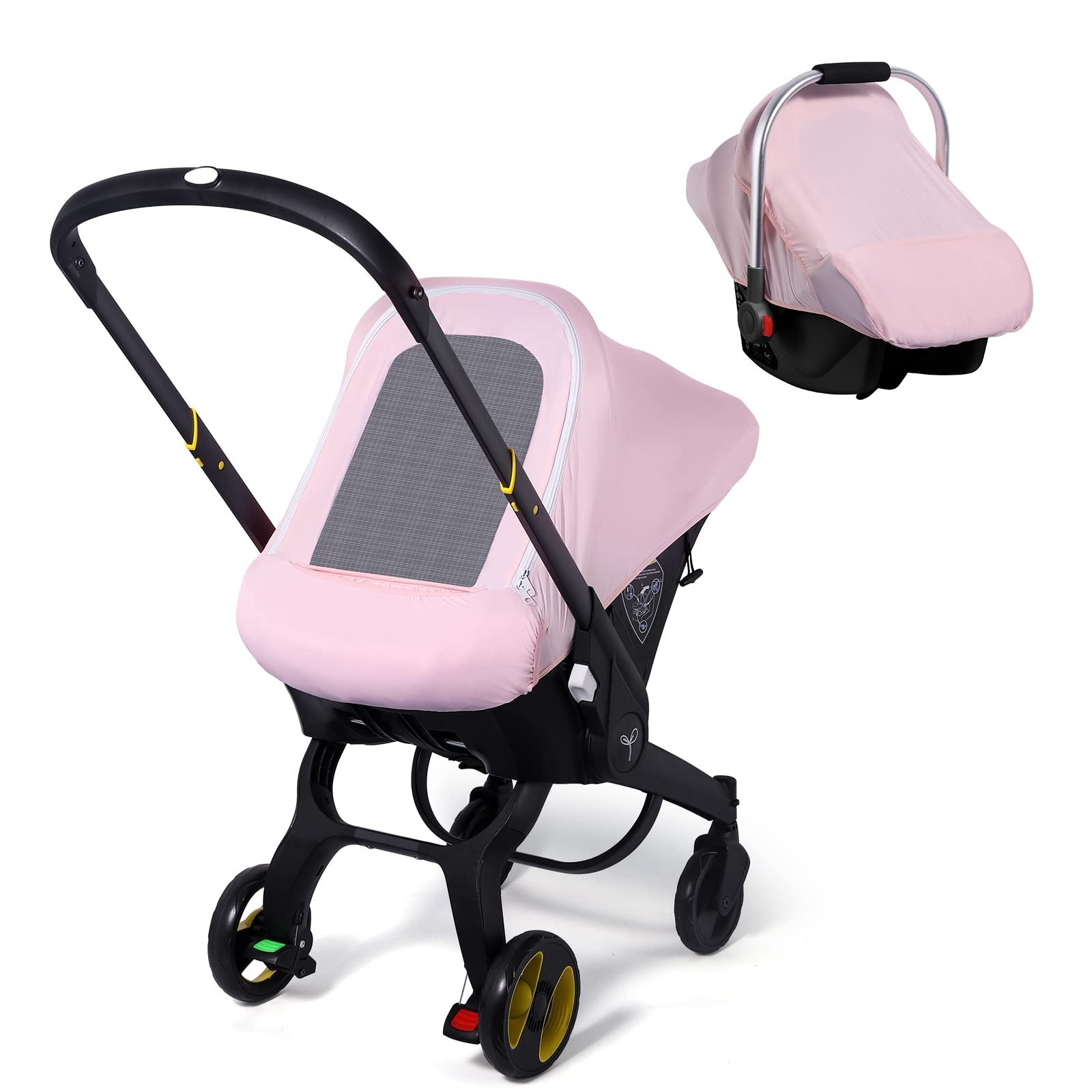 Baby Car Seat Cover, Original Carseat Covers with Adjustable Breathable Mesh ...