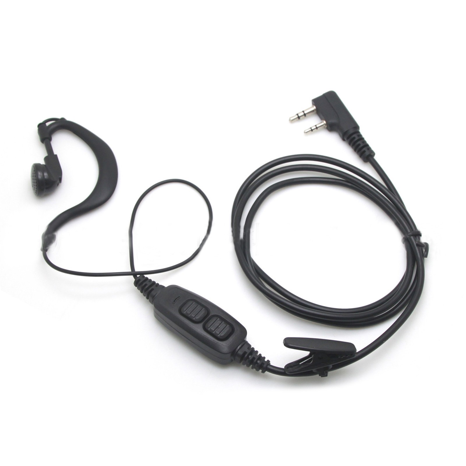Dual PTT Headset w/ Invisible Microphone Mic for Baofeng BF-UV5R UV82 UV82L UV89