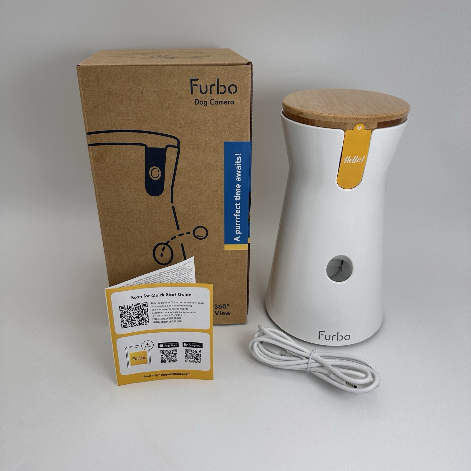 Furbo 360 Dog Camera Model 3.5 WiFi Pet Camera Treat Tossing Open Box