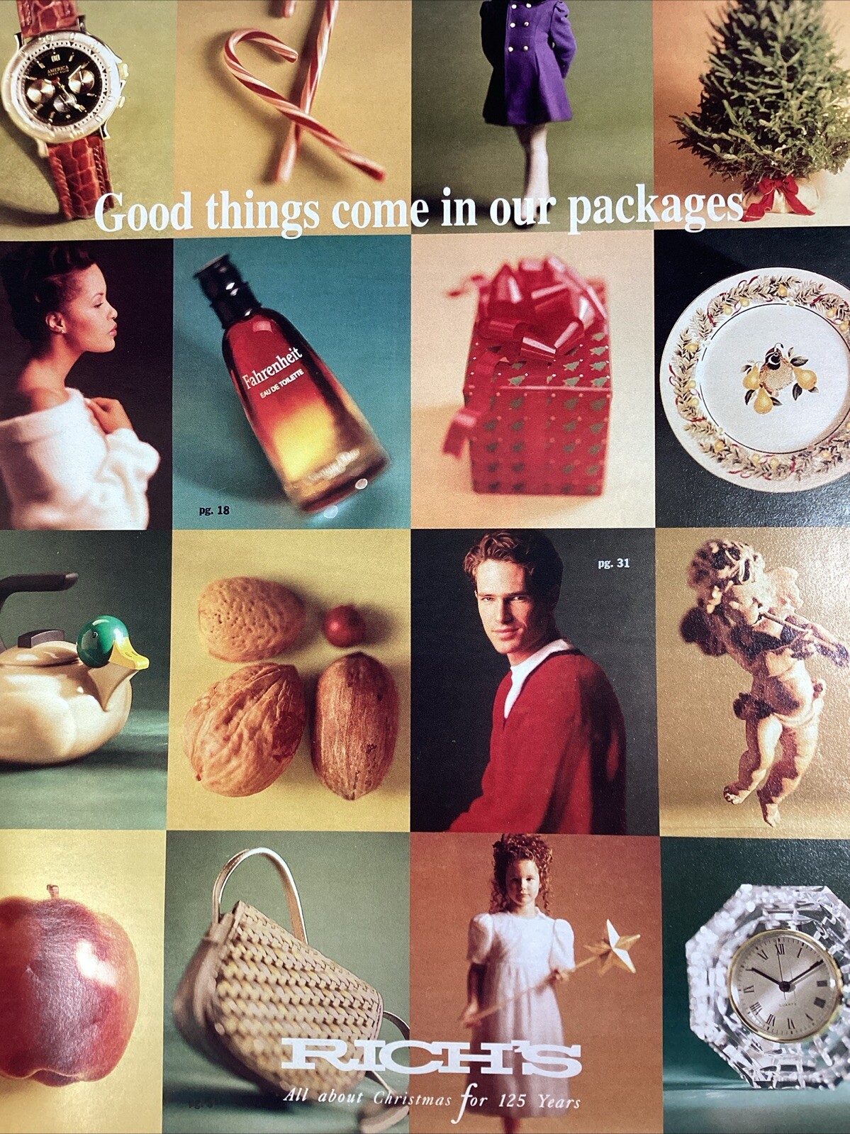 Atlanta Georgia Catalog 1992 Rich’s Rare VHTF Christmas Fashion Aigner Swatch