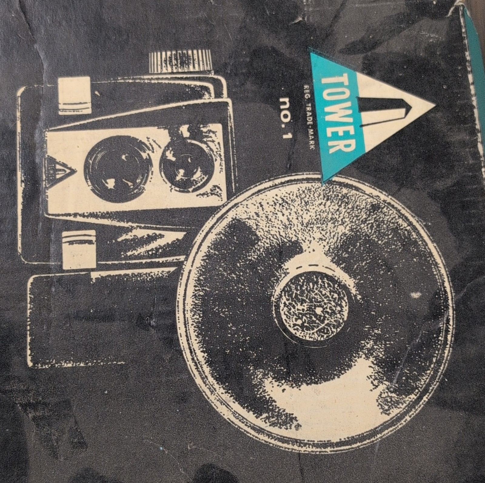 Tower No. 1 Vintage Box Camera Black with Flash Attachment Made in USA