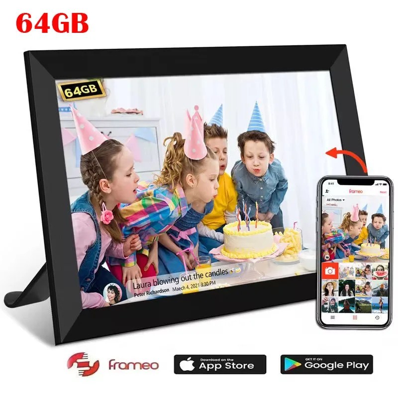 Frameo 10.1 Inch WiFi Digital Photo Frame 1280 * 800 IPS HD Wall Mountable