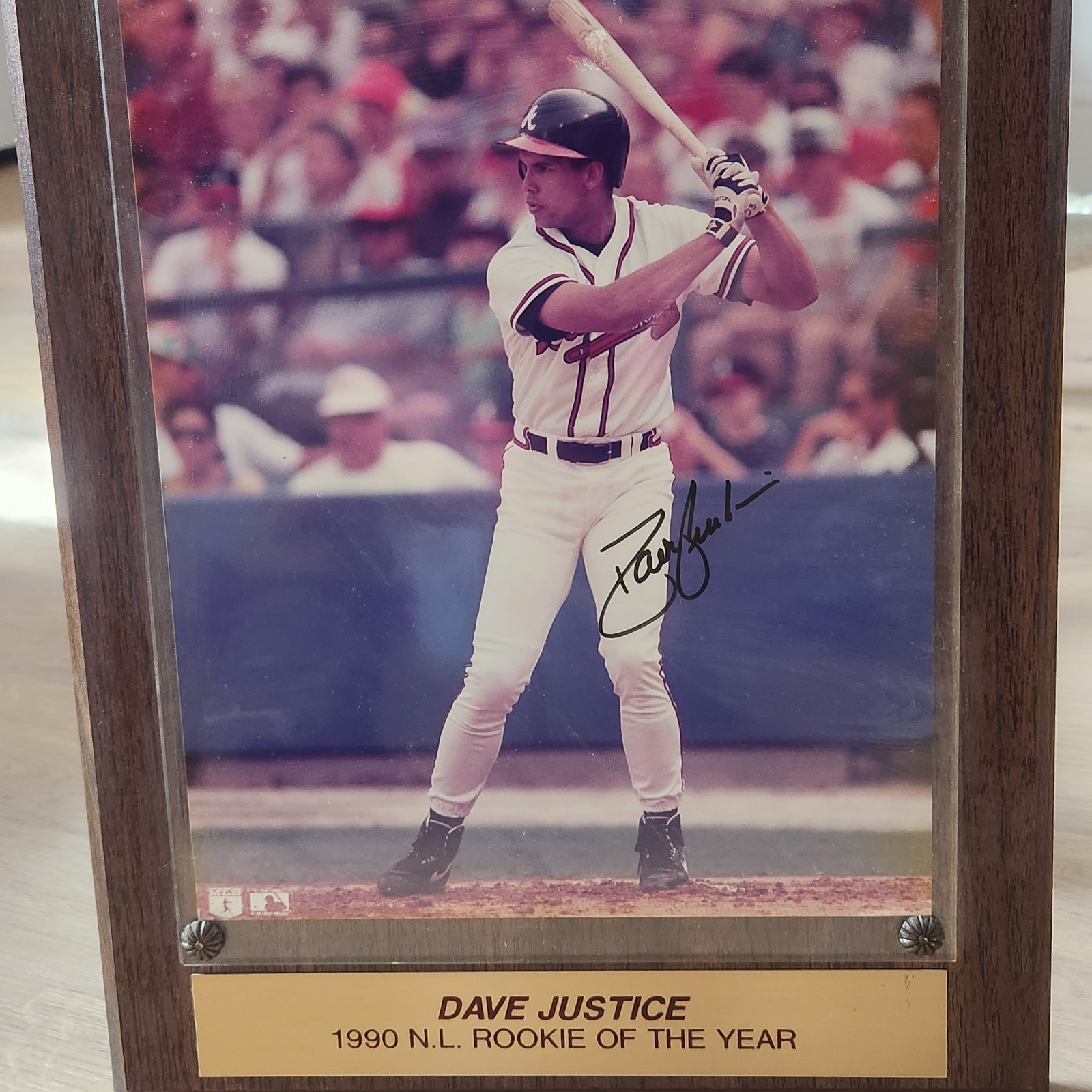 david justice autograph photo