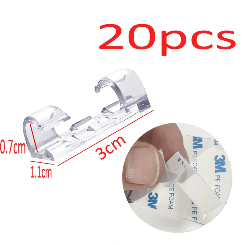 Cable Organizer Clips Cable Management Desktop & Workstation ABS Wire Manager Co