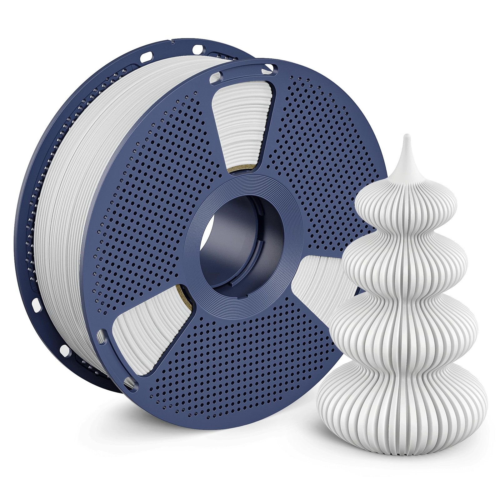 Matte PLA Filament 1.75mm, 1kg(2.2lbs) SUNLU 3D Printer A-mattepla-1kg-white 