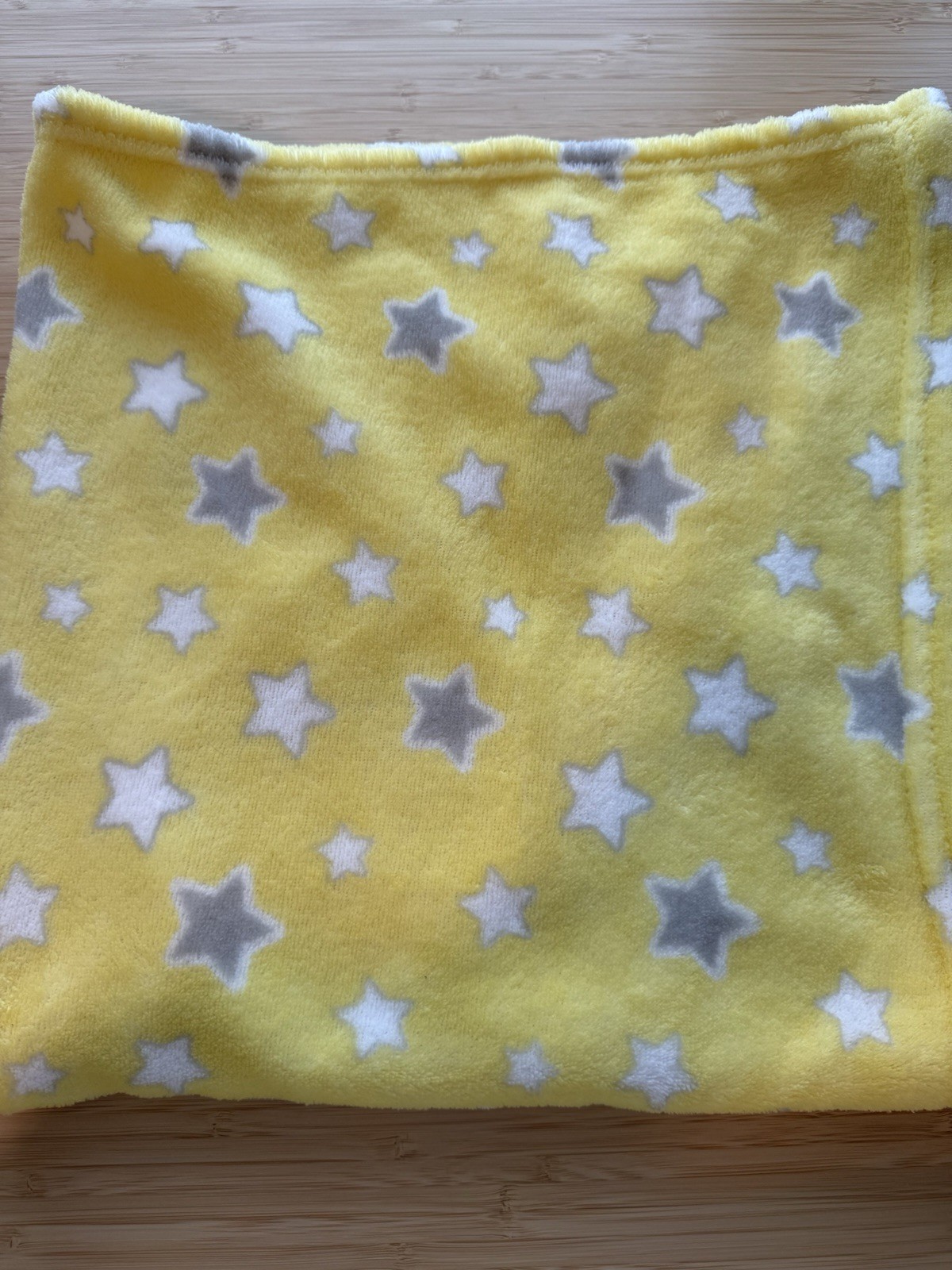 ZAK and ZOEY Baby Blanket Security Lovey Yellow Stars Gray White