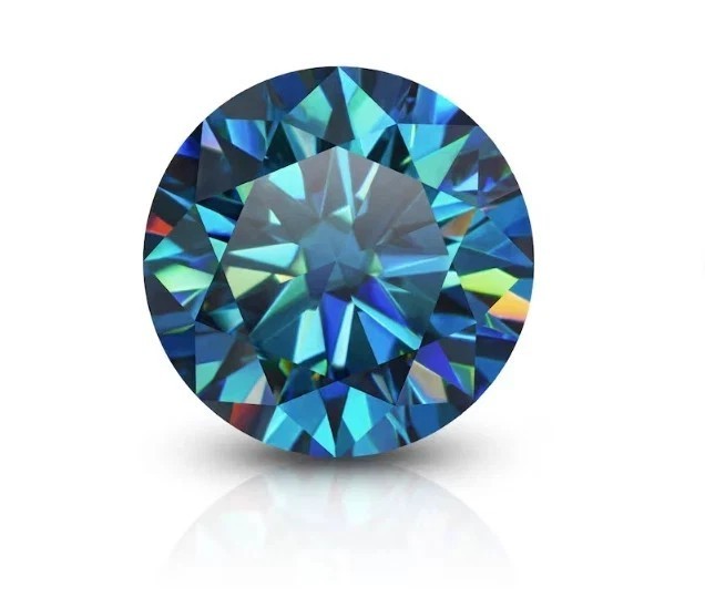 3Ct Blue Color Round Cut Lab Grown Diamond VVS1 Loose Certified For Ring l938