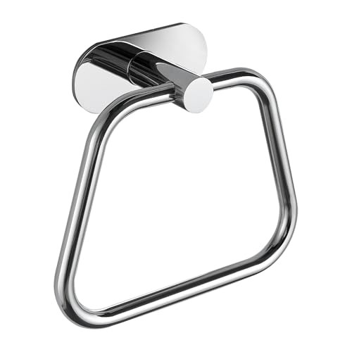 Self-Adhesive Towel Ring, Bathroom Hardware Accessories, 304 Stainless Chrome