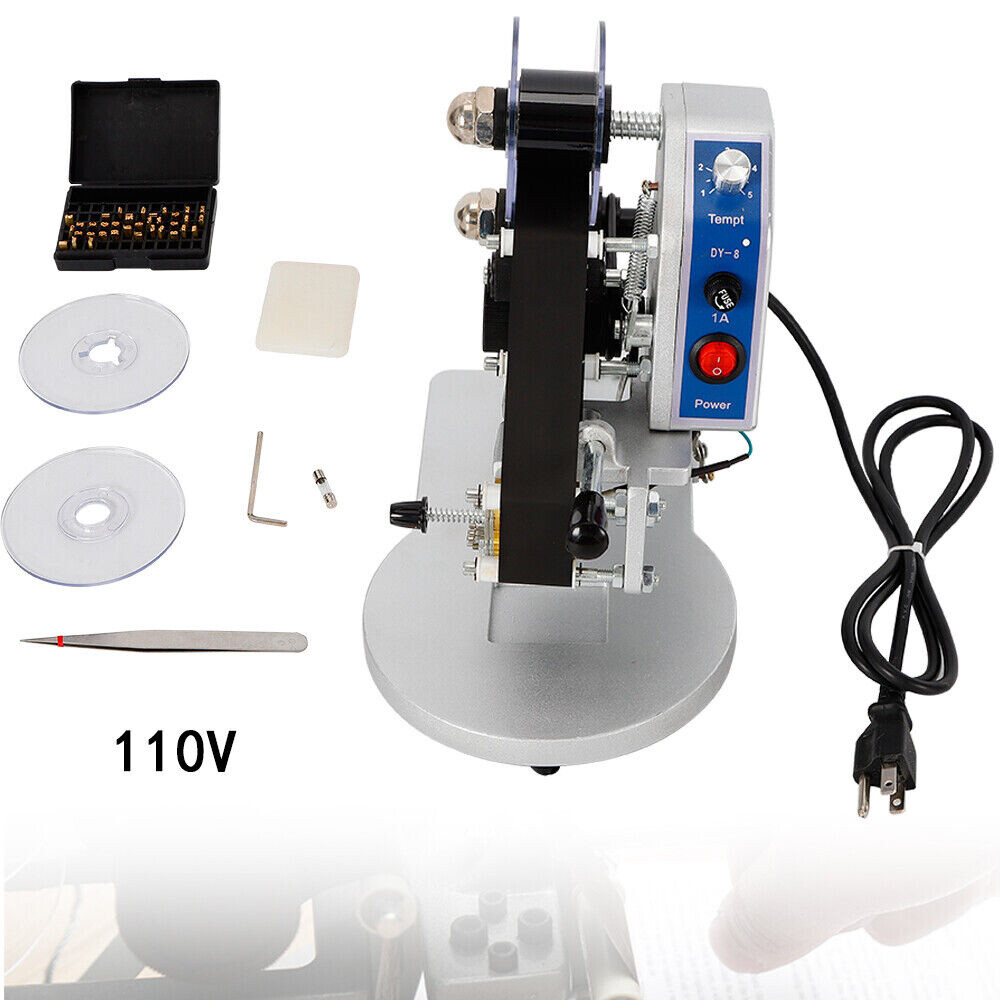 DY - 8 Hot Stamp Printer Manual Ribbon Coding Hot Foil Stamping Date Code Tool