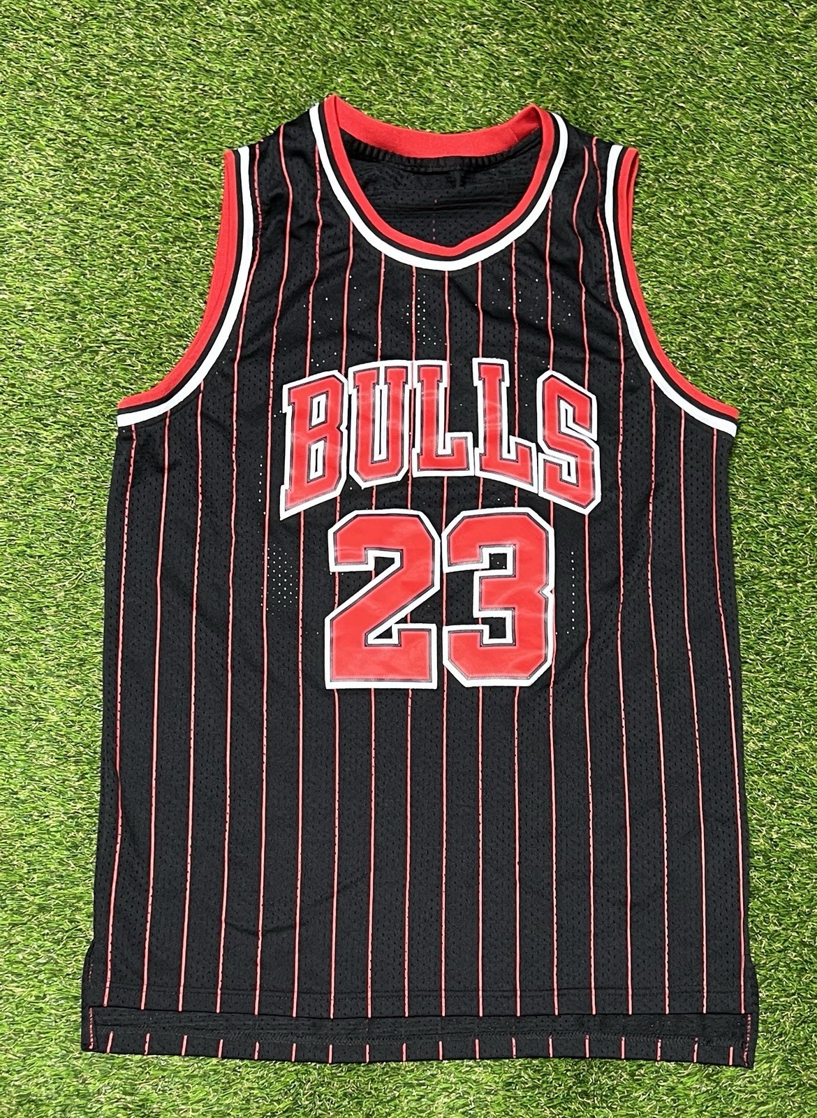 VTG custom MICHAEL JORDAN Chicago Bulls Jersey l pinstripe