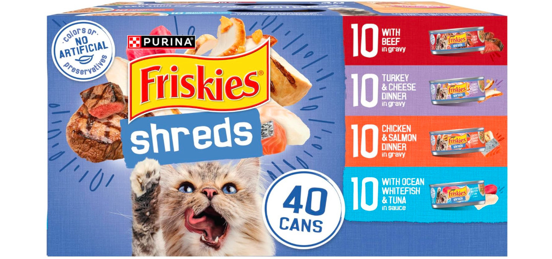 Purina Friskies Wet Cat Food Variety Pack 5.5 oz. 40 Cans