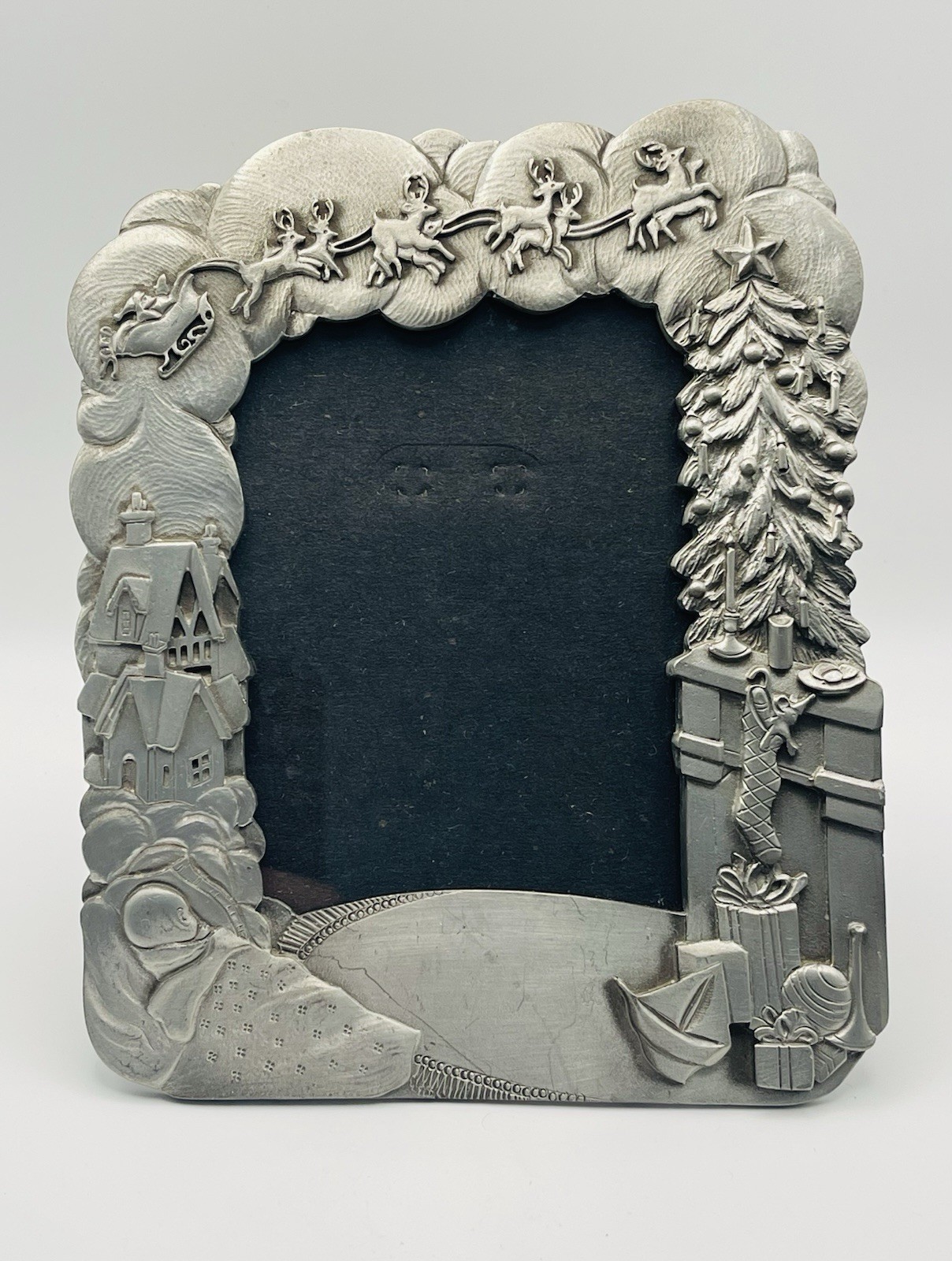 Kirk Stieff Pewter Night Before Christmas Picture Frame