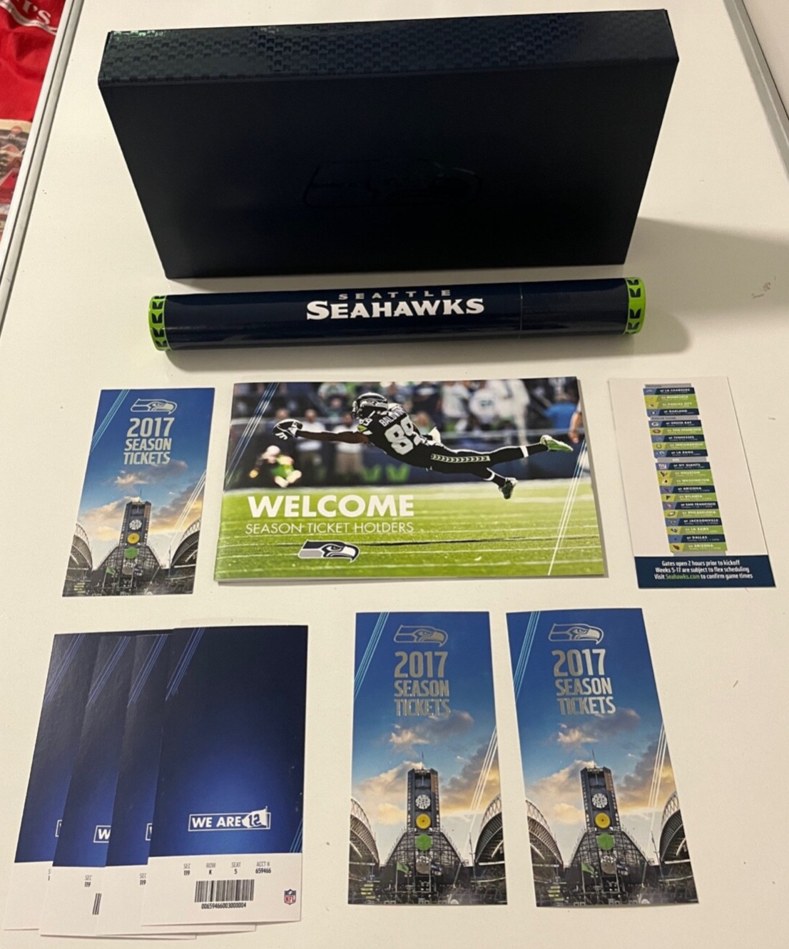 SEATTLE SEAHAWKS Official 2017 Season Ticket Holder Box w/ POSTER booklet more