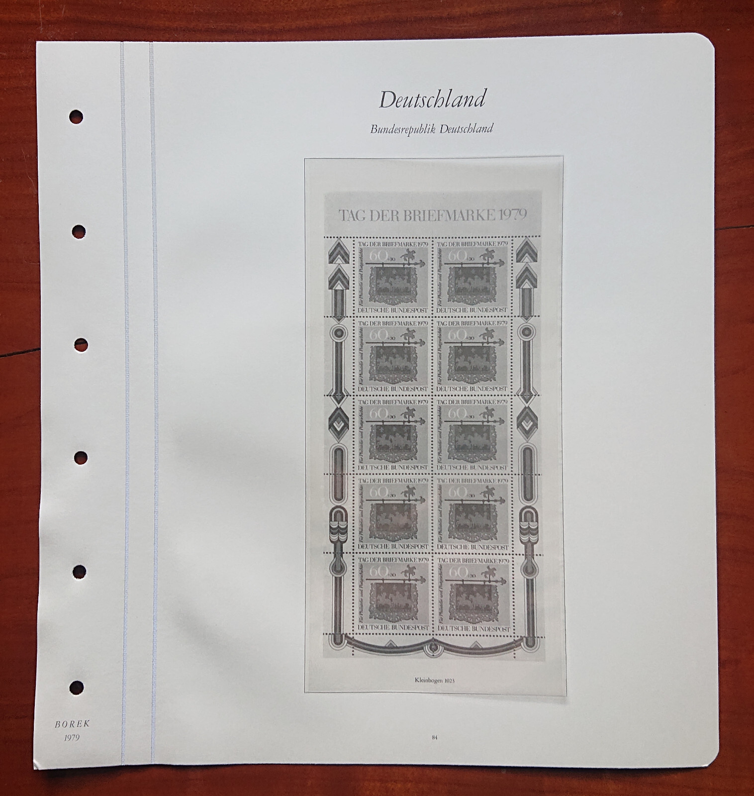 Form sheet Federal Republic of Germany Borek 1979 p. 84 Day of the Stamp 1979