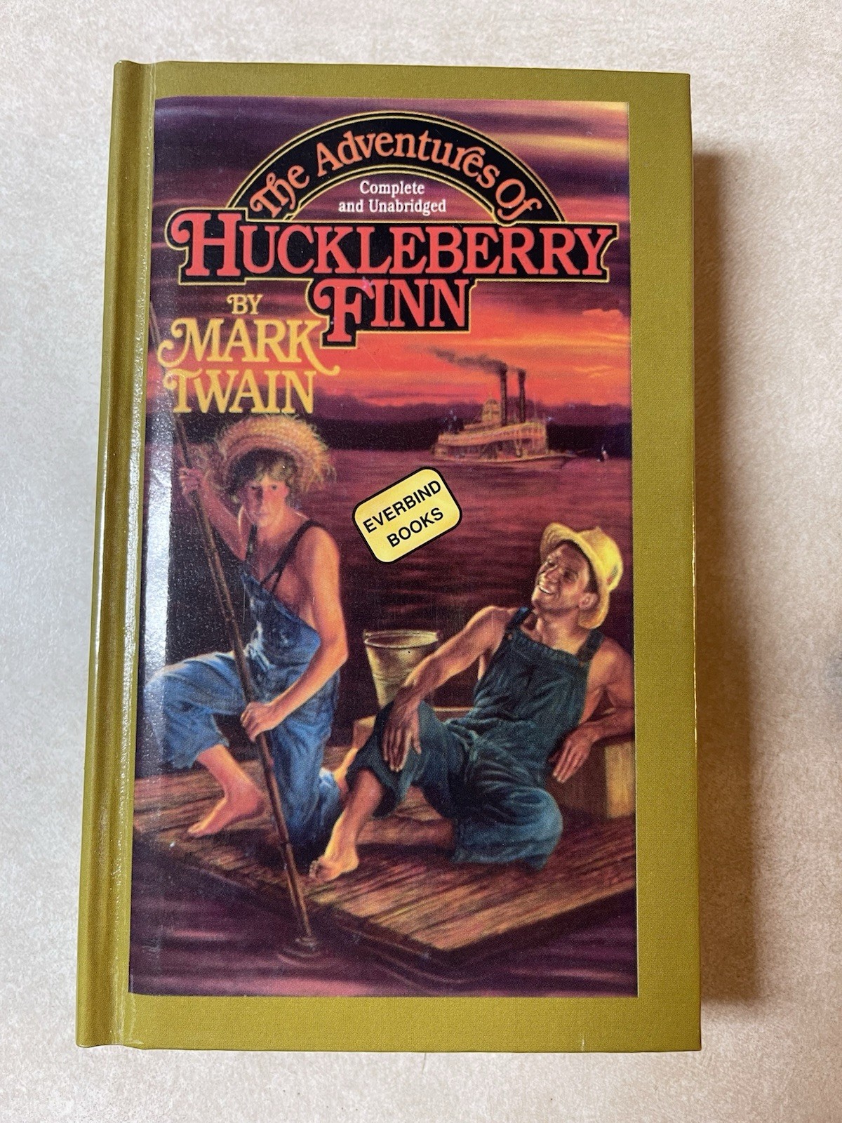 The Adventures of Huckleberry Finn By Mark Twain Hardcover 1985 Everbind Books