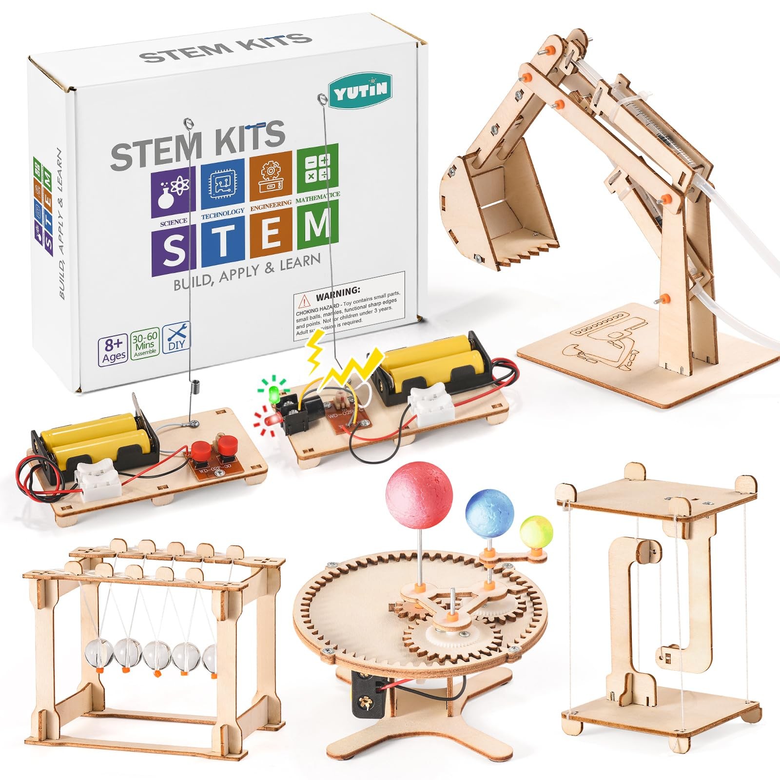 STEM Science Kits for Kids Ages 812 810, Wood Building Crafts Kits for Boys, ...