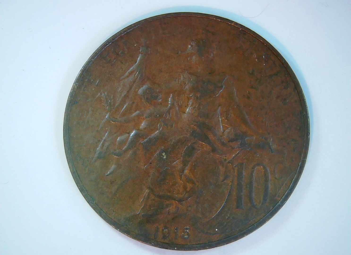 Belgium 1915 10 Centimes Belgium 10 Centimes (Albert I, French legend) Coin