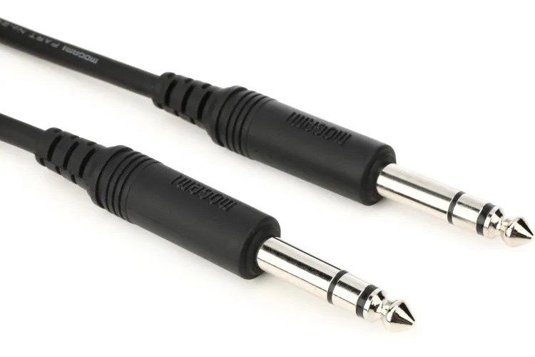 Mogami PURE PATCH SS-01 Cable - 1/4-inch TRS Male to 1/4-inch TRS Male - 1 foot