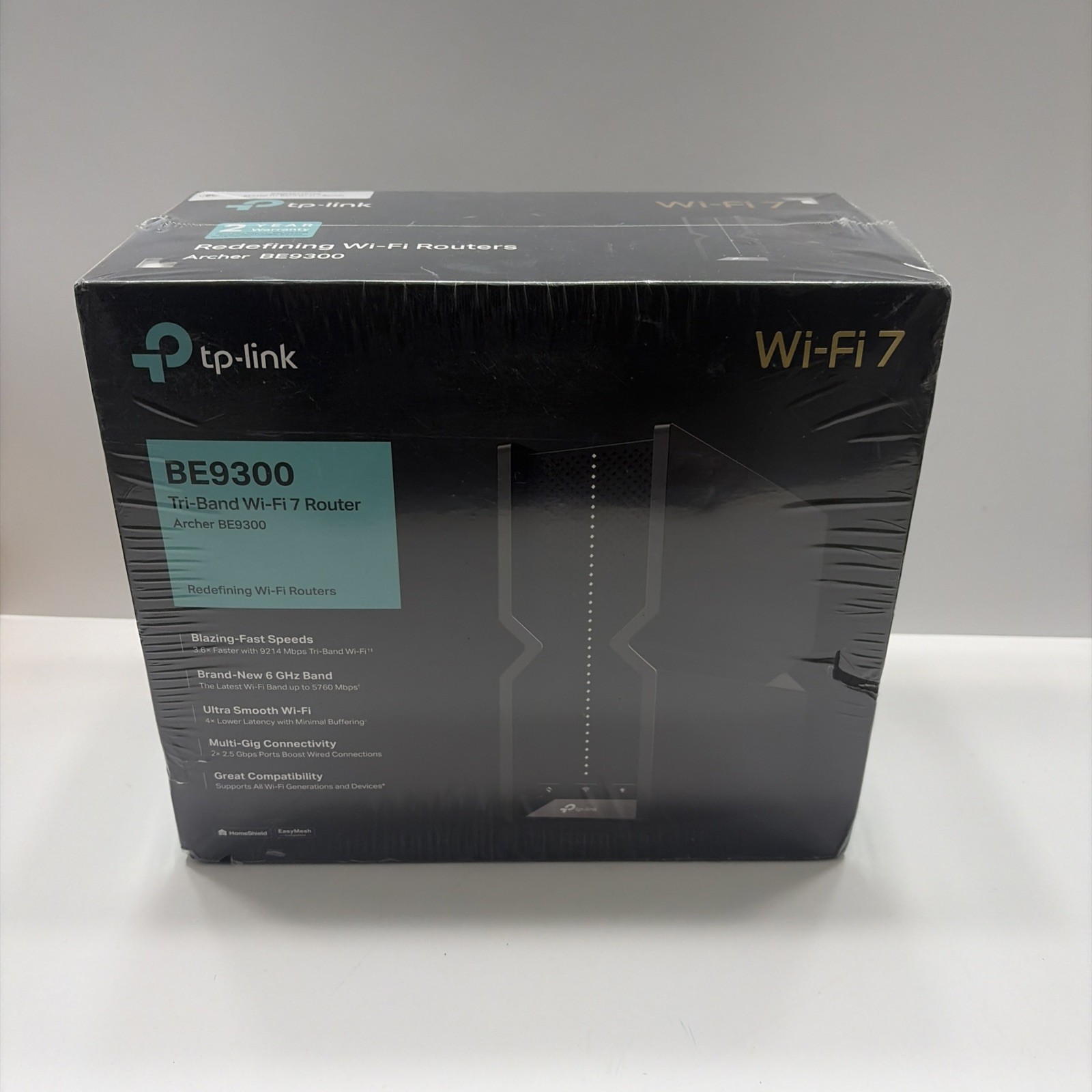 New Sealed TP-Link Archer BE9300 Tri-Band WiFi 7 9.2Gbps Wireless Router Black